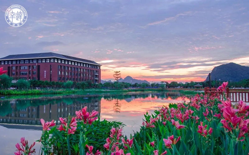 Guangxi University for Nationalities có những mùa hoa tuyệt đẹp
